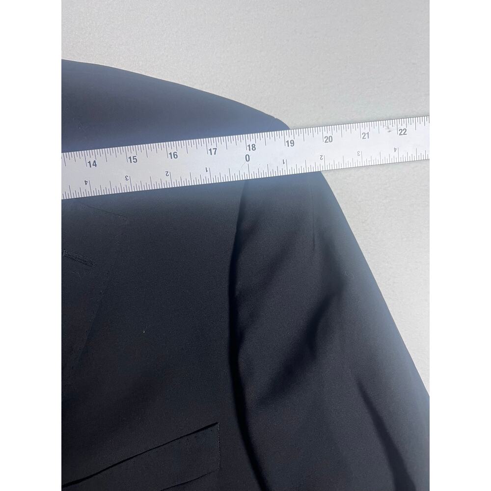 Hugo Boss Scorsese Movie Mens 46R Black Virgin Wool Cerruti Blazer Jacket - Picture 11 of 12
